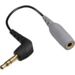 Rode SC4 3.5mm TRS Female to 3.5mm Right-Angle TRRS Male Adapter Cable for Smartphones DIGIPHOTO