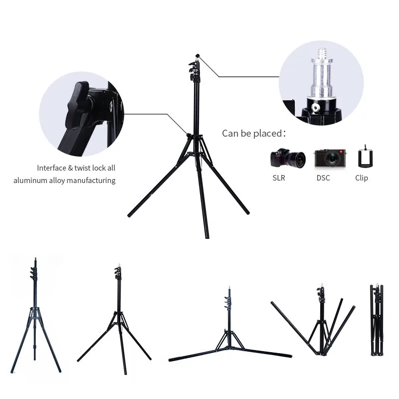 : Digiphoto Reverse Folding Aluminum Alloy Light Stand Tripod