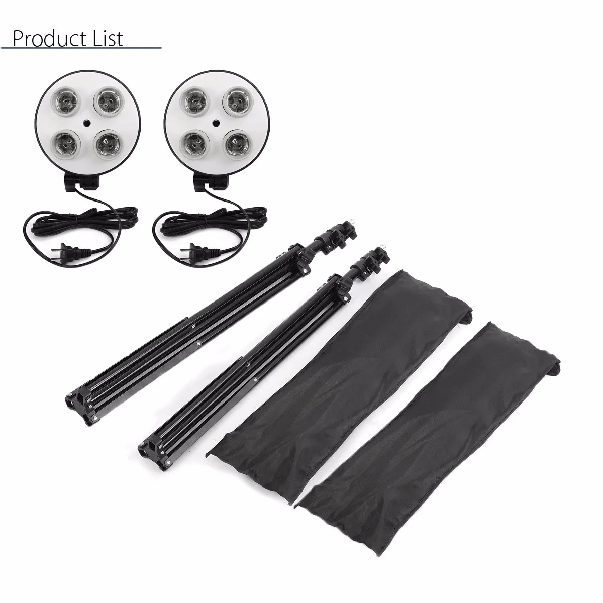 : DigiPhoto ,Photo Video Studio Lighting Kit 4-Socket Holder Softbox Light Stands