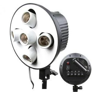 Digiphoto 5 x E27 Socket Bulb Head Holder with 60x90cm Softbox DIGIPHOTO