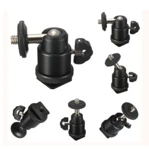 Adjustable Small Ball Head 1/4" Hot Shoe Mount digiphoto