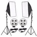 : DigiPhoto ,Photo Video Studio Lighting Kit 4-Socket Holder Softbox Light Stands