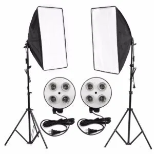 : DigiPhoto ,Photo Video Studio Lighting Kit 4-Socket Holder Softbox Light Stands