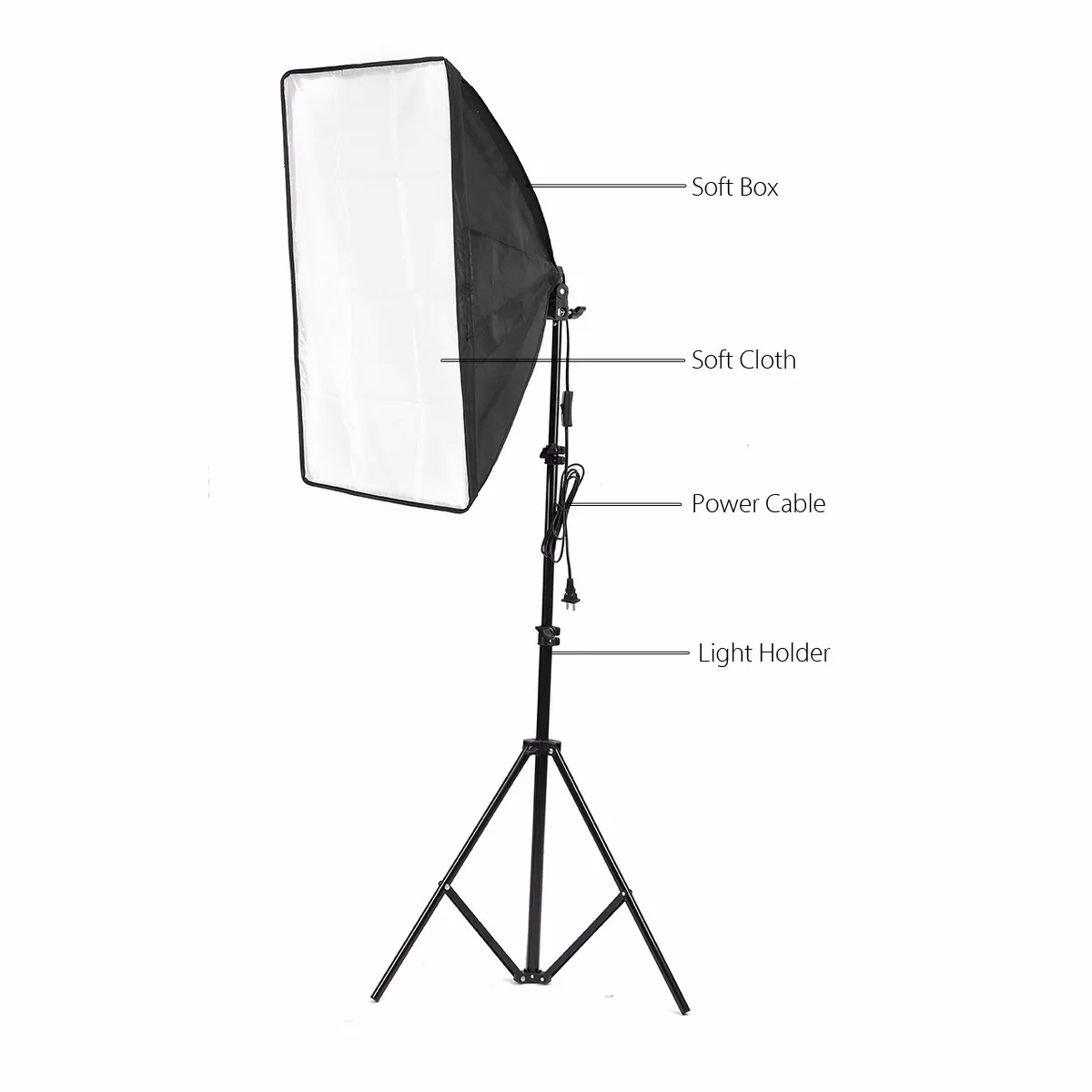 : DigiPhoto ,Photo Video Studio Lighting Kit 4-Socket Holder Softbox Light Stands