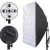 Digiphoto 5 x E27 Socket Bulb Head Holder with 60x90cm Softbox DIGIPHOTO