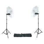 Digiphoto Pair Porta Umbrella Video Light 4 Still Video Photography Portable Studio Kit