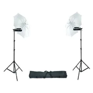 Digiphoto Pair Porta Umbrella Video Light 4 Still Video Photography Portable Studio Kit