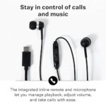 Sennheiser CX 80U Wired in-Ear Earphones with in-Line Microphone, One Button Smart Control, Lightweight Design, USB Type-C, 3 Ear Tip Sizes, 1Y Warranty, Voice Control, Black - Image 7