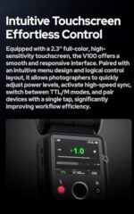 Godox V100-C Camera Flash for Canon,Round Head Speedlite,TTL Touch Screen 2.4G Wireless X System for Canon Cameras - Image 7