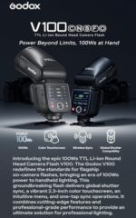 Godox V100-C Camera Flash for Canon,Round Head Speedlite,TTL Touch Screen 2.4G Wireless X System for Canon Cameras - Image 4