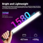Godox LC500R Mini RGB LED Video Light Stick Lighting,2500K-8500K Adjustable, CRI 95 TLCI 96 Accurate Color, 360° Full-Color LED Light,15 FX Lighting Effects,0-100% Dimmable Support APP Control - Image 5