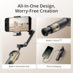 DJI Osmo Mobile 7P Gimbal Stabilizer For Iphone,Android,Native Tracking,Lighting,3-Axis Phone Gimbal,One-Tap Edit,Built-In Extension Rod & Tripod,Phone Charging,Vlogging Stabilizer Youtube Video,Black - Image 6