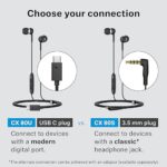 Sennheiser CX 80U Wired in-Ear Earphones with in-Line Microphone, One Button Smart Control, Lightweight Design, USB Type-C, 3 Ear Tip Sizes, 1Y Warranty, Voice Control, Black - Image 8