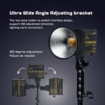 BI 100 PRO Combo 100W inbuilt 11200 mah Battery, Bi-Colour LED Continuous Light, CCT 2700K-6500K, CR>I 96, with Optical Snoot 10 Metal gobos, 12 Special fx Effects - Image 7