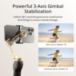 DJI Osmo Mobile 7P Gimbal Stabilizer For Iphone,Android,Native Tracking,Lighting,3-Axis Phone Gimbal,One-Tap Edit,Built-In Extension Rod & Tripod,Phone Charging,Vlogging Stabilizer Youtube Video,Black - Image 4