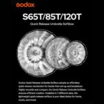 Godox S65T 65cm/25.6in Quick Release Umbrella Softbox Professional Foldable Softbox with Standard Bowen Mount & Diffusers for Photography Studio Photography (65cm/25.6in Softbox) - Image 3