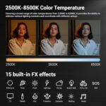 Godox LC500R Mini RGB LED Video Light Stick Lighting,2500K-8500K Adjustable, CRI 95 TLCI 96 Accurate Color, 360° Full-Color LED Light,15 FX Lighting Effects,0-100% Dimmable Support APP Control - Image 7