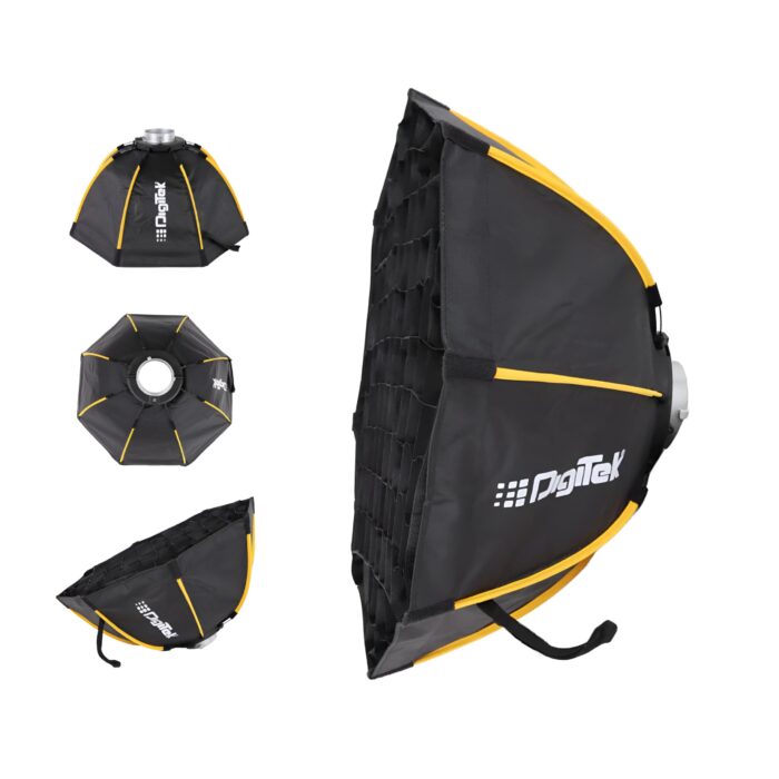 65cm Parabolic Softbox Bowens Mount, Quick Release with Dual Diffusers/Grid/Bag for Video Continuous Lighting - Image 8