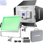 Godox Litemons LP600R 60W RGB LED Light Panel with Barndoor, 1800K-10000K 9270Lux LED Panel with 14 FX Effects APP Control CRI/TLCI 96+ Dimmable 0-100% Studio Soft Light for Photography