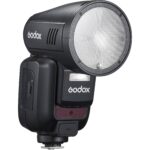 Godox V100-N Camera Flash for Nikon,Round Head Speedlite,TTL Touch Screen 2.4G Wireless X System for Nikon Cameras