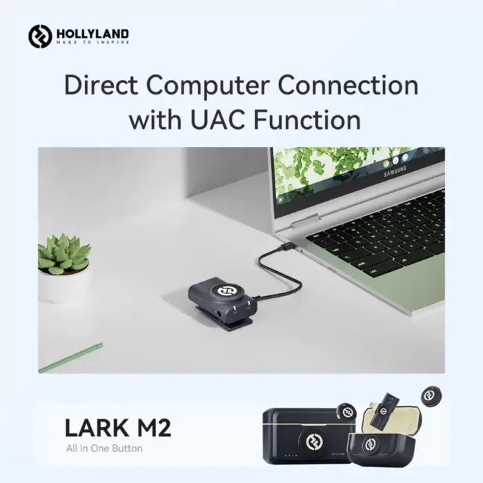 Hollyland Lark M2 USB-C Wireless lavalier microphone with USB-C plug - Image 6